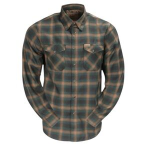 DIXXON Women’s Brownnell’s Flannel Shirt Plaid Green Gold Medium NWOT